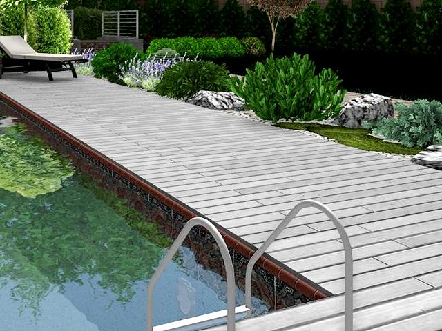 дизайн проект уличного бассейна на загородном участке